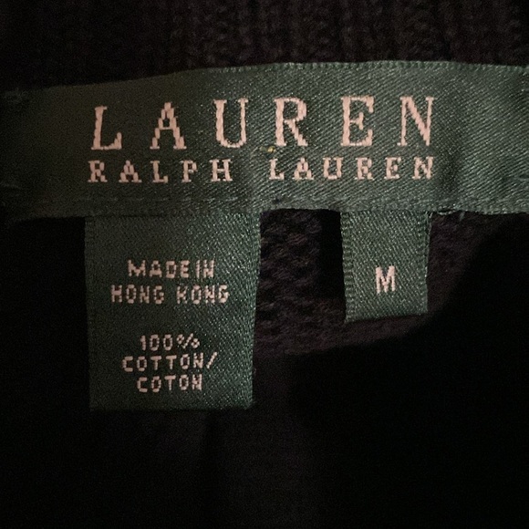 Ralph Lauren Toggle Button Knit Sweater Pullover Womens M Black Preppy old money - Picture 8 of 11